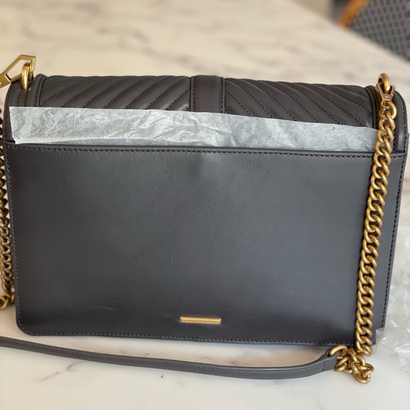 Rebecca Minkoff Chevron Quilted Jumbo Love Crossbody in SOLD OUT COLOR: GRAPHITE - Picture 9 of 9